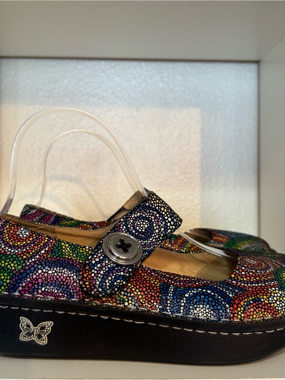 Alegria Womens Multicolor Leather Mary Jane Clogs Shoes Size 6 Colorful Comfort - Picture 4 of 14